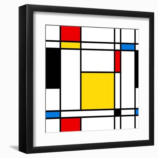 Seamless Abstract Geometric Colorful For Continuous Replicate-alexfiodorov-Framed Art Print