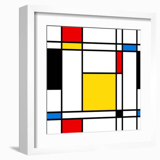 Seamless Abstract Geometric Colorful For Continuous Replicate-alexfiodorov-Framed Art Print