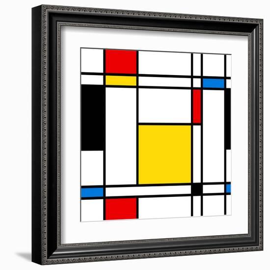 Seamless Abstract Geometric Colorful For Continuous Replicate-alexfiodorov-Framed Art Print