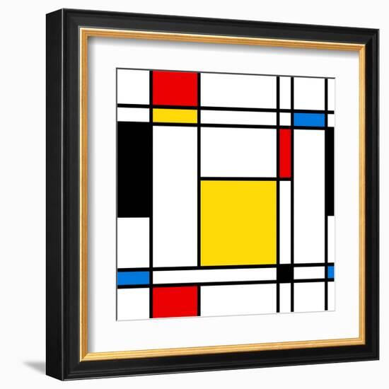 Seamless Abstract Geometric Colorful For Continuous Replicate-alexfiodorov-Framed Art Print