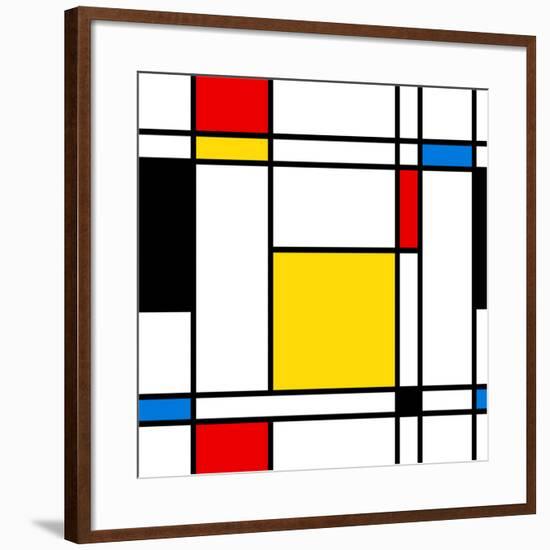 Seamless Abstract Geometric Colorful For Continuous Replicate-alexfiodorov-Framed Art Print