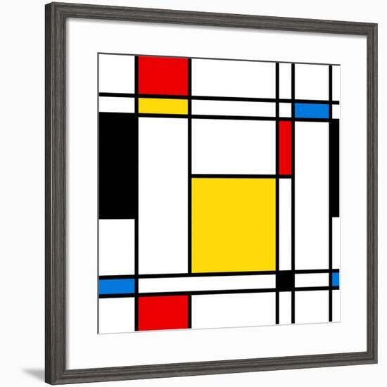 Seamless Abstract Geometric Colorful For Continuous Replicate-alexfiodorov-Framed Art Print