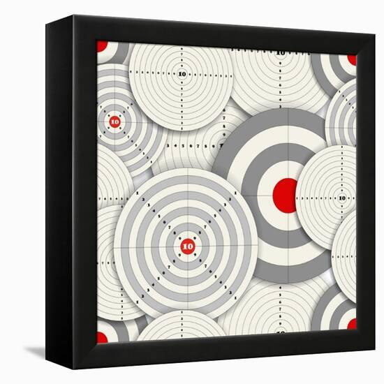 Seamless Background Of Targets-tovovan-Framed Stretched Canvas