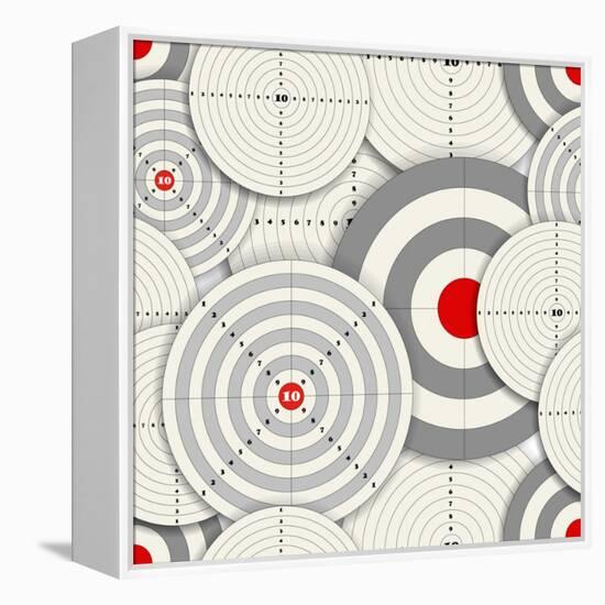 Seamless Background Of Targets-tovovan-Framed Stretched Canvas