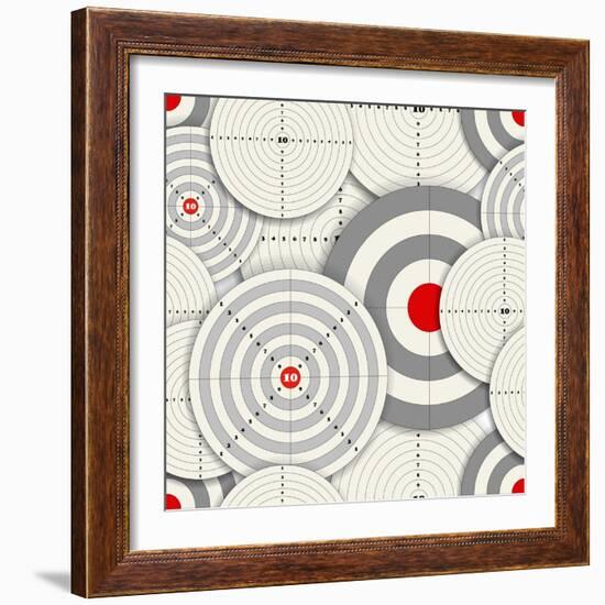 Seamless Background Of Targets-tovovan-Framed Art Print