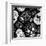 Seamless Black and White Background with Skulls-Alisa Foytik-Framed Art Print