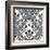 Seamless Black And White Diamonte-viviv-Framed Art Print