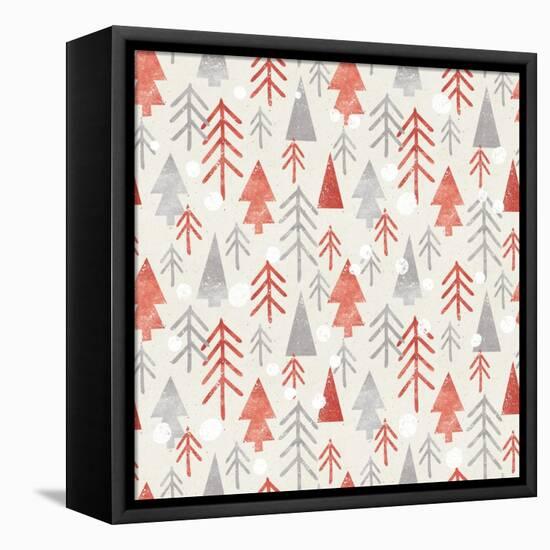 Seamless Christmas Pattern on Paper Texture. Winter Background.-Irtsya-Framed Stretched Canvas