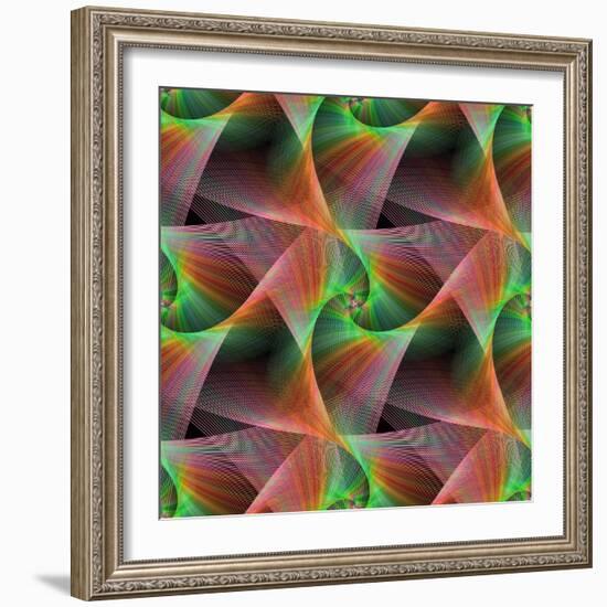 Seamless Color Fractal Veils Background-David Zydd-Framed Photographic Print