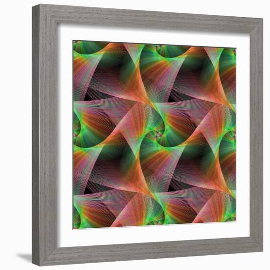 Seamless Color Fractal Veils Background-David Zydd-Framed Photographic Print