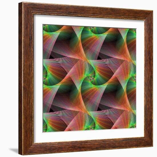 Seamless Color Fractal Veils Background-David Zydd-Framed Photographic Print