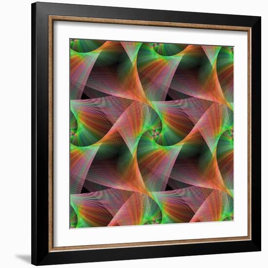 Seamless Color Fractal Veils Background-David Zydd-Framed Photographic Print