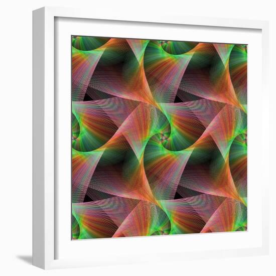 Seamless Color Fractal Veils Background-David Zydd-Framed Photographic Print