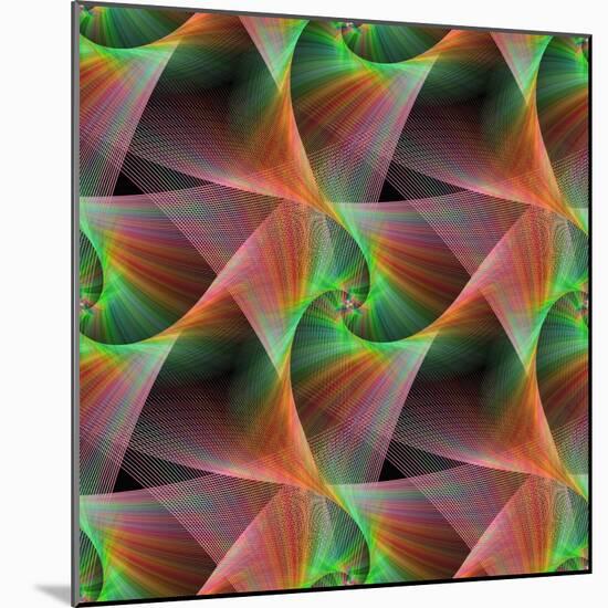 Seamless Color Fractal Veils Background-David Zydd-Mounted Photographic Print