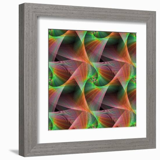 Seamless Color Fractal Veils Background-David Zydd-Framed Premium Photographic Print
