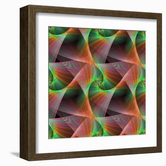 Seamless Color Fractal Veils Background-David Zydd-Framed Premium Photographic Print