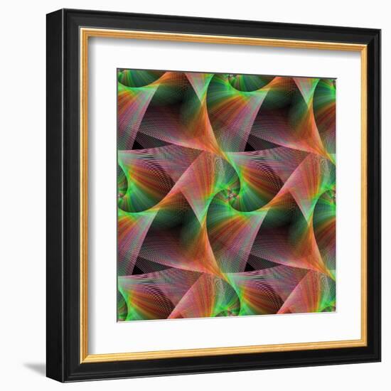 Seamless Color Fractal Veils Background-David Zydd-Framed Premium Photographic Print