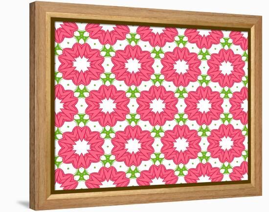 Seamless Colorful Floral Pattern Background-epic44-Framed Stretched Canvas