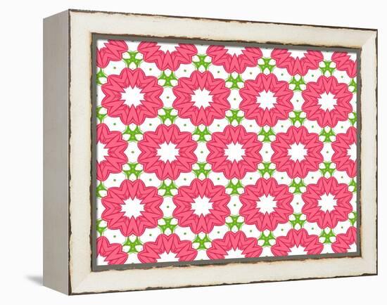 Seamless Colorful Floral Pattern Background-epic44-Framed Stretched Canvas