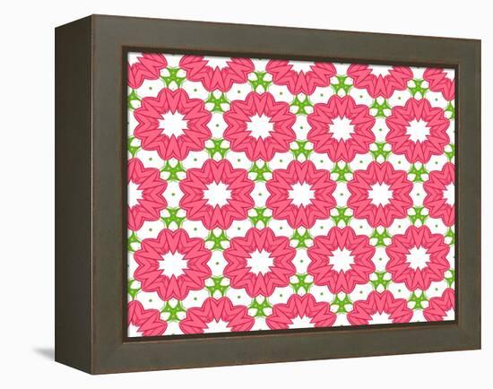 Seamless Colorful Floral Pattern Background-epic44-Framed Stretched Canvas