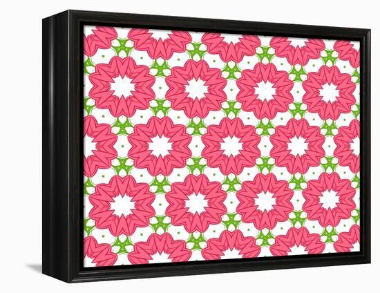 Seamless Colorful Floral Pattern Background-epic44-Framed Stretched Canvas