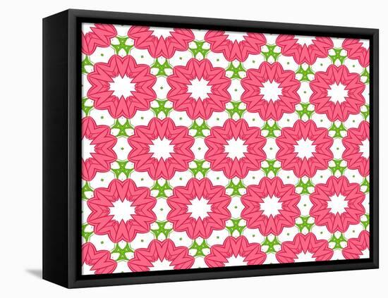 Seamless Colorful Floral Pattern Background-epic44-Framed Stretched Canvas