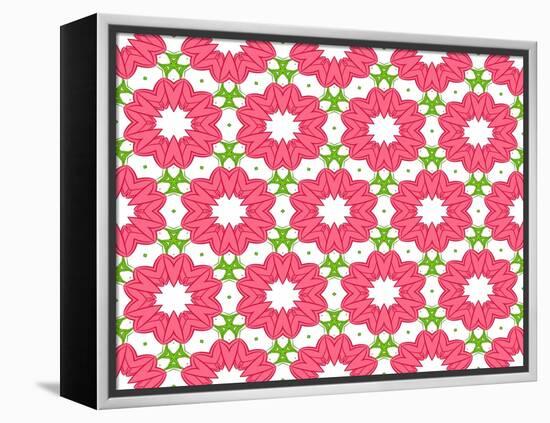 Seamless Colorful Floral Pattern Background-epic44-Framed Stretched Canvas
