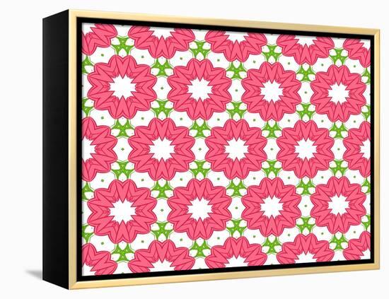 Seamless Colorful Floral Pattern Background-epic44-Framed Stretched Canvas