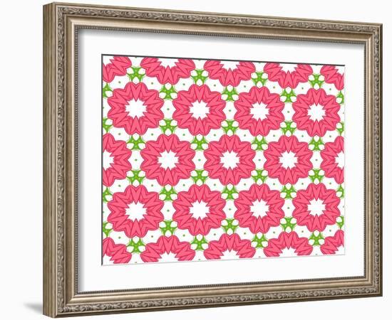 Seamless Colorful Floral Pattern Background-epic44-Framed Art Print