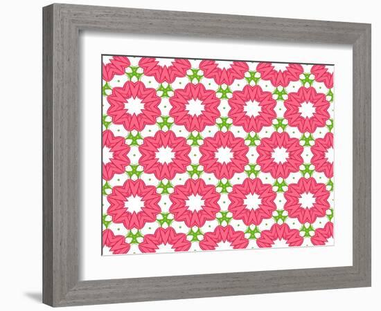 Seamless Colorful Floral Pattern Background-epic44-Framed Art Print