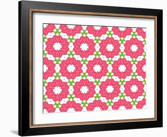 Seamless Colorful Floral Pattern Background-epic44-Framed Art Print