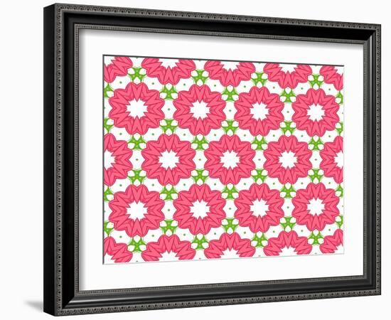 Seamless Colorful Floral Pattern Background-epic44-Framed Art Print