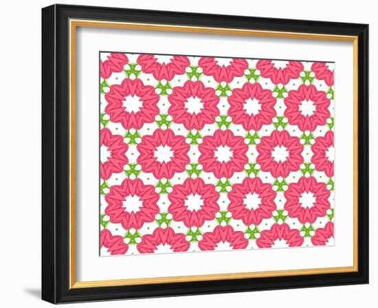 Seamless Colorful Floral Pattern Background-epic44-Framed Art Print