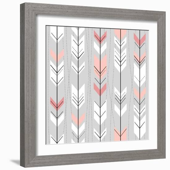 Seamless Geometric Pattern In Retro Style-Alisa Foytik-Framed Art Print