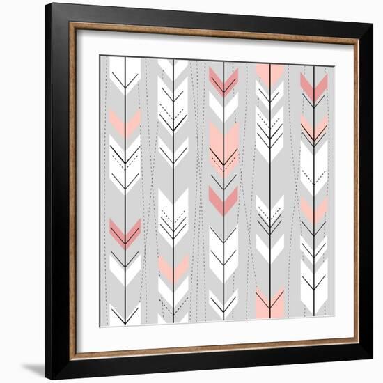 Seamless Geometric Pattern In Retro Style-Alisa Foytik-Framed Art Print