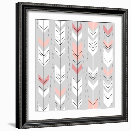 Seamless Geometric Pattern In Retro Style-Alisa Foytik-Framed Art Print