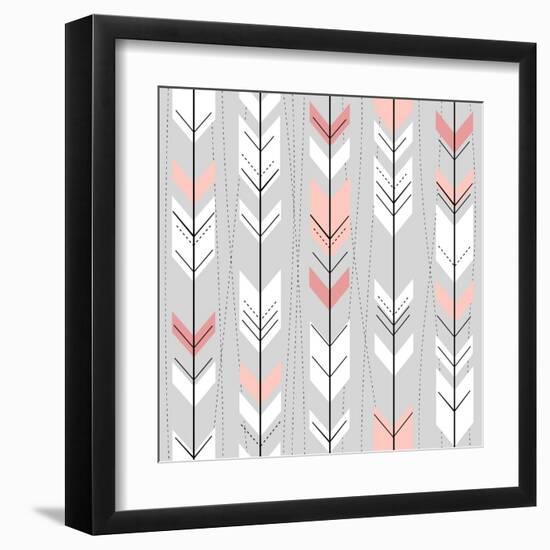 Seamless Geometric Pattern In Retro Style-Alisa Foytik-Framed Art Print