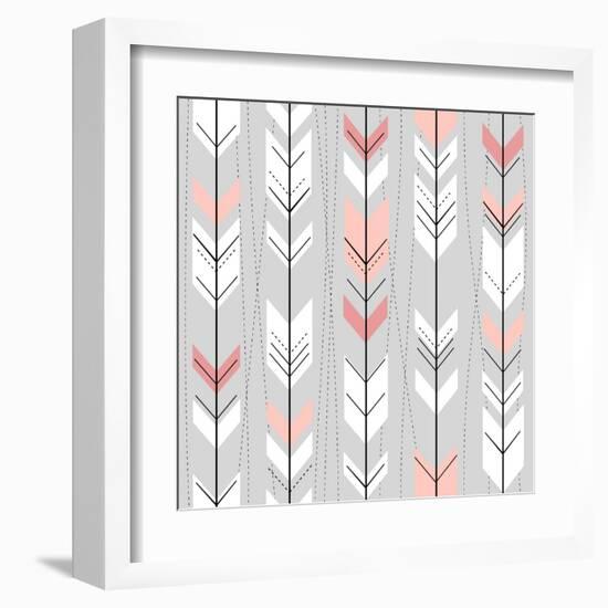 Seamless Geometric Pattern In Retro Style-Alisa Foytik-Framed Art Print