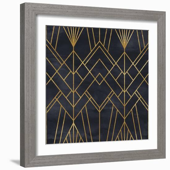 Seamless Geometric Pattern on Paper Texture. Art Deco Background-Irtsya-Framed Art Print