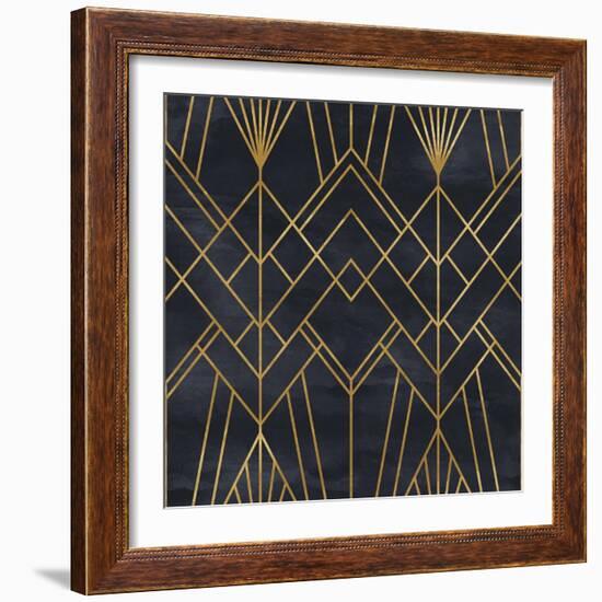 Seamless Geometric Pattern on Paper Texture. Art Deco Background-Irtsya-Framed Art Print