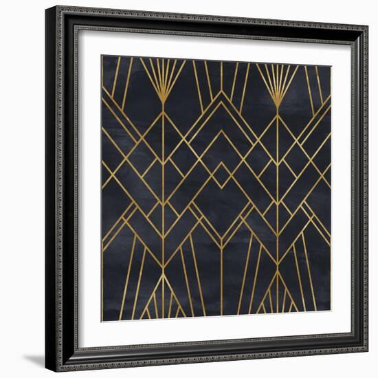 Seamless Geometric Pattern on Paper Texture. Art Deco Background-Irtsya-Framed Art Print