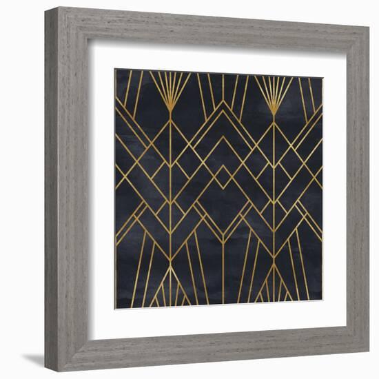 Seamless Geometric Pattern on Paper Texture. Art Deco Background-Irtsya-Framed Art Print