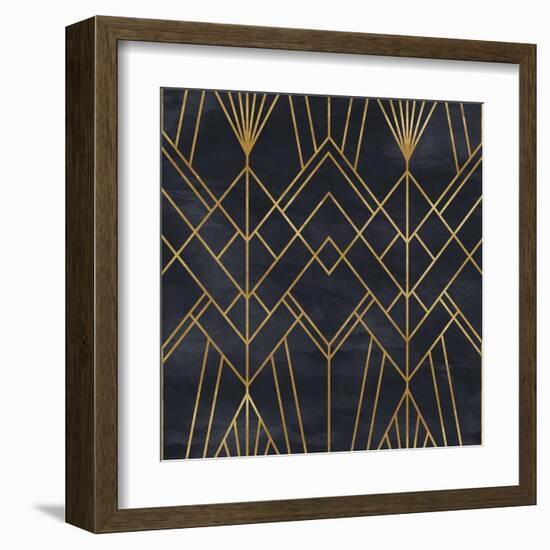 Seamless Geometric Pattern on Paper Texture. Art Deco Background-Irtsya-Framed Art Print