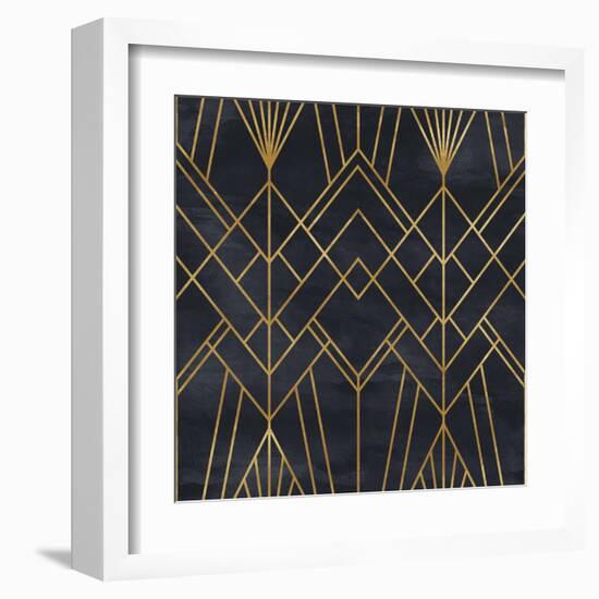 Seamless Geometric Pattern on Paper Texture. Art Deco Background-Irtsya-Framed Art Print