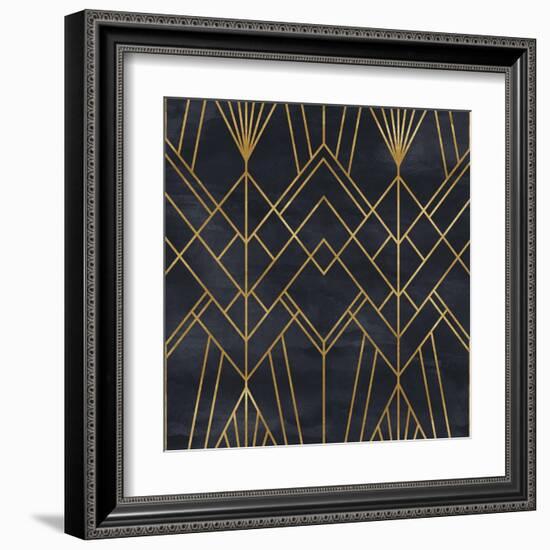 Seamless Geometric Pattern on Paper Texture. Art Deco Background-Irtsya-Framed Art Print