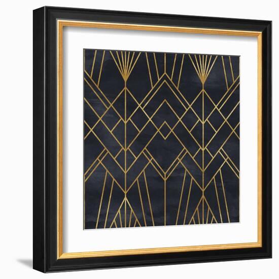 Seamless Geometric Pattern on Paper Texture. Art Deco Background-Irtsya-Framed Art Print