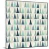 Seamless Geometric Pattern on Paper Texture. Winter/Fall Forest Background-Irtsya-Mounted Art Print