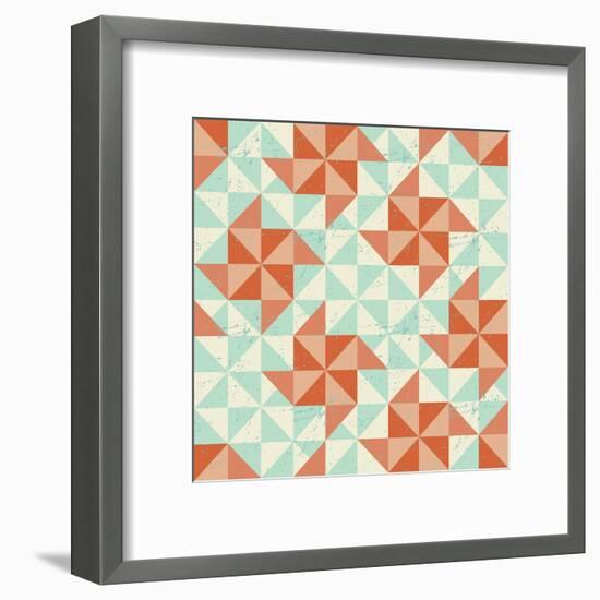 Seamless Geometric Pattern With Origami Elements-incomible-Framed Art Print