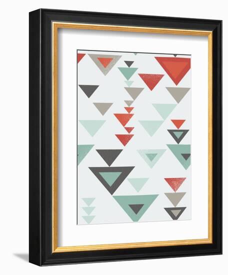 Seamless Geometric Triangle Pattern-Ms.Moloko-Framed Art Print