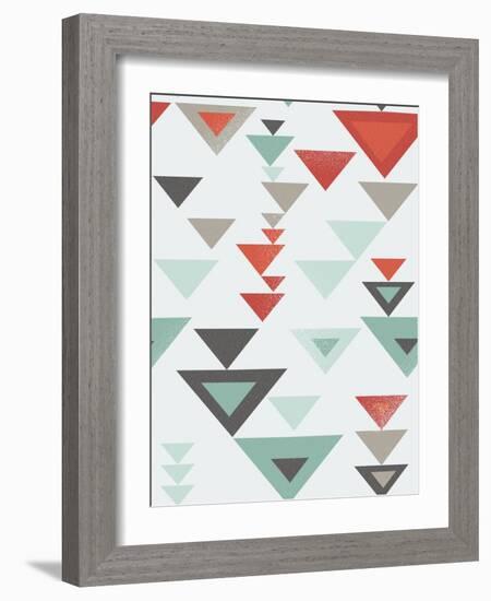 Seamless Geometric Triangle Pattern-Ms.Moloko-Framed Art Print